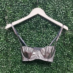 Victoria secret silver shinny bra